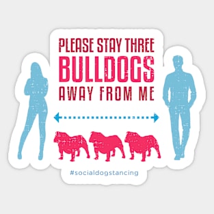 Bulldog Social Distancing Guide Sticker